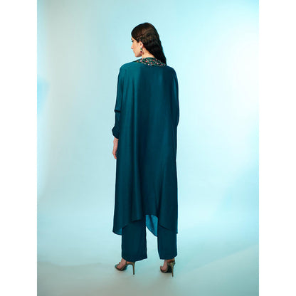 Anjali Kanwar Green Embellished/Sequined Darina Kurta with Pant (Set of 2)