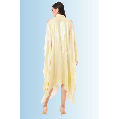 Anjali Kanwar Cream Embellished/Sequined Tiasa Kaftan Dress