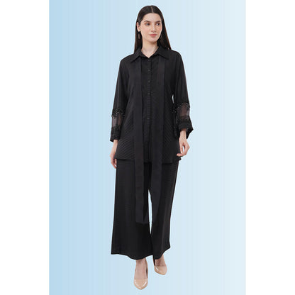 Anjali Kanwar Black Embroidered Joanne Co-Ord (Set of 2)