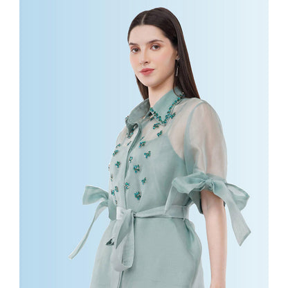 Anjali Kanwar Blue Co-Ord (Set of 4)