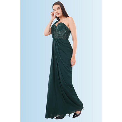 Anjali Kanwar Green Embellished/Sequined Lyla Gown