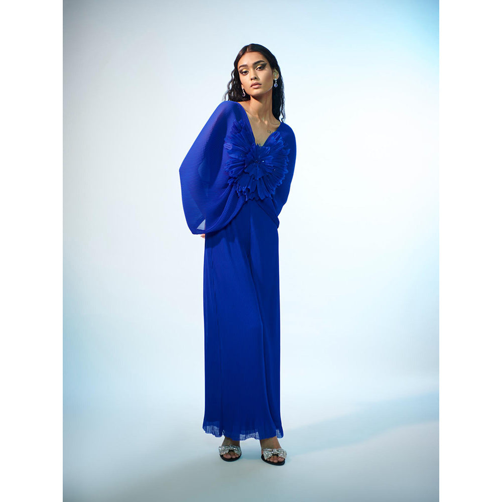 Anjali Kanwar Blue Embroidered Electra Jumpsuit