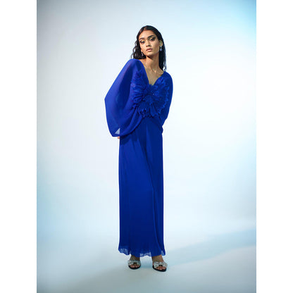 Anjali Kanwar Blue Embroidered Electra Jumpsuit