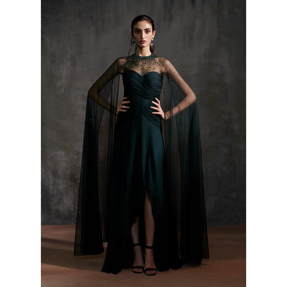 Anjali Kanwar Green Embellished/Sequined Alya Gown
