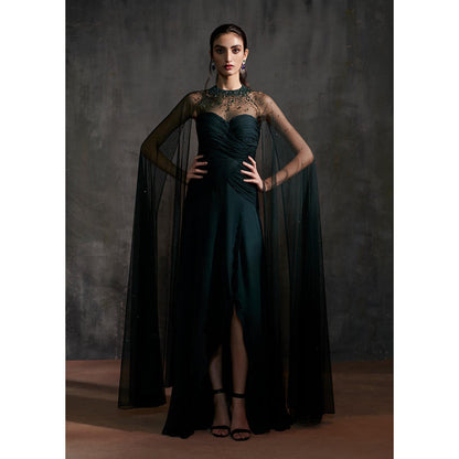 Anjali Kanwar Green Embellished/Sequined Alya Gown
