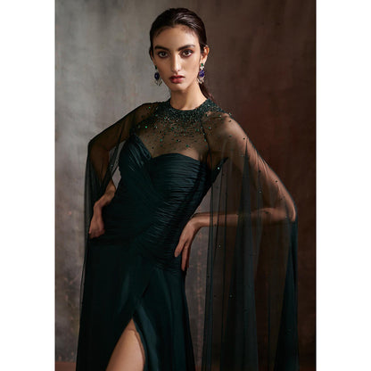 Anjali Kanwar Green Embellished/Sequined Alya Gown