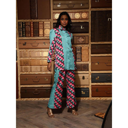 Ankur J Multicolour Printed Shirt with Pant (Set of 2)