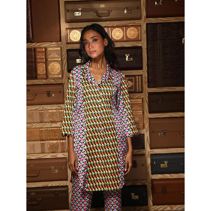 Ankur J Multicolour Printed Shirt with Pant (Set of 2)