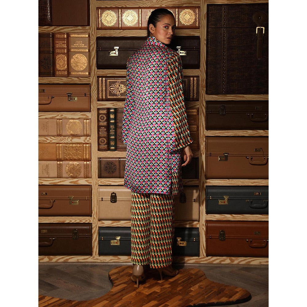 Ankur J Multicolour Printed Shirt with Pant and Jacket (Set of 3)