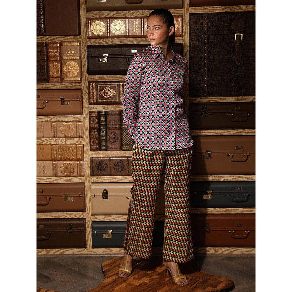 Ankur J Multicolour Printed Shirt with Pant and Jacket (Set of 3)