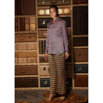 Ankur J Multicolour Printed Shirt with Pant and Jacket (Set of 3)