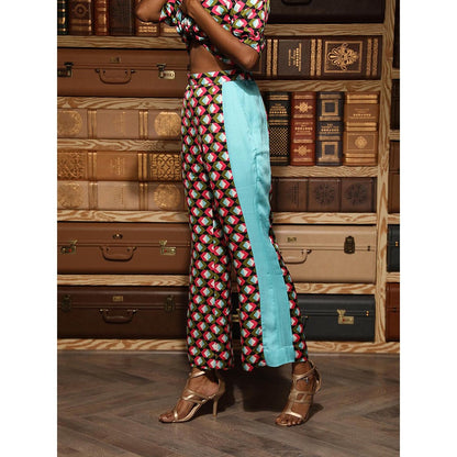 Ankur J Multicolour Printed Knotted Top with Pant (Set of 2)