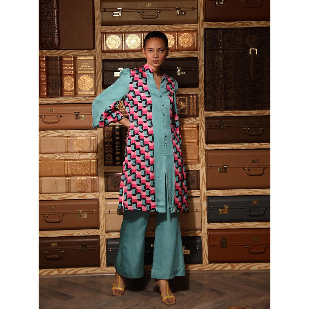 Ankur J Multicolour Printed Shirt with Pant (Set of 2)