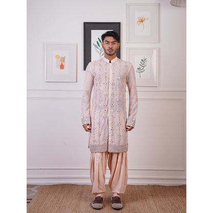 Ankur J Purple Tye and Dye Kurta with Salwar (Set of 2)