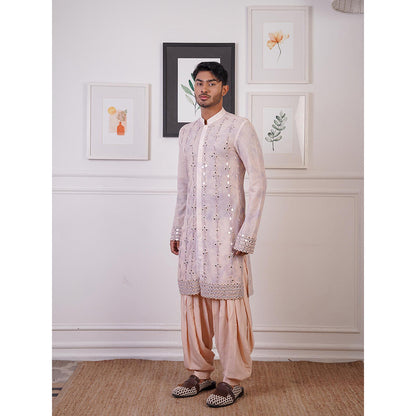 Ankur J Purple Tye and Dye Kurta with Salwar (Set of 2)