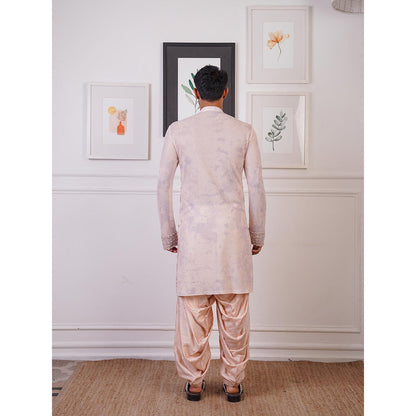 Ankur J Purple Tye and Dye Kurta with Salwar (Set of 2)