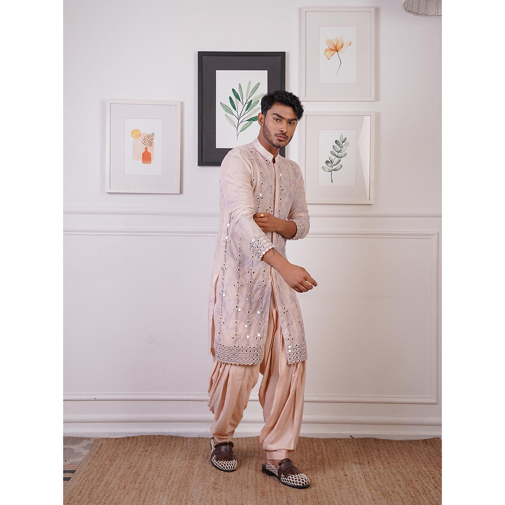 Ankur J Purple Tye and Dye Kurta with Salwar (Set of 2)