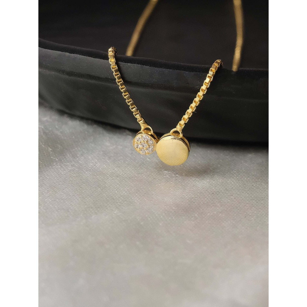 ANUSHKA JAIN JEWELLERY 925 Full Sun Moon Necklace In Sterling Silver With Gold Vermeil