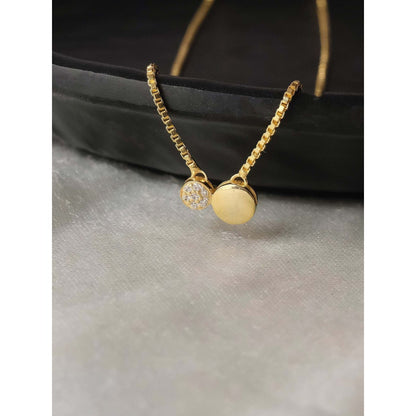 ANUSHKA JAIN JEWELLERY 925 Full Sun Moon Necklace In Sterling Silver With Gold Vermeil
