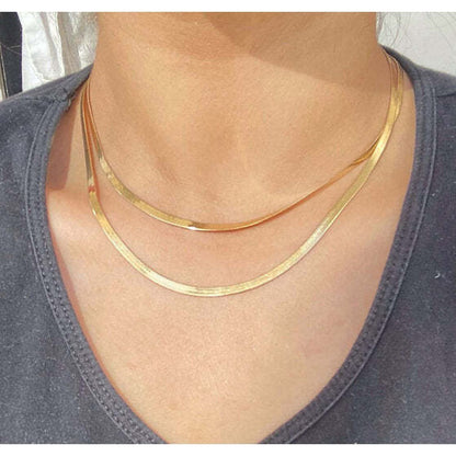 ANUSHKA JAIN JEWELLERY 925 Stacked Snake Necklace In Sterling Silver With Gold Vermeil