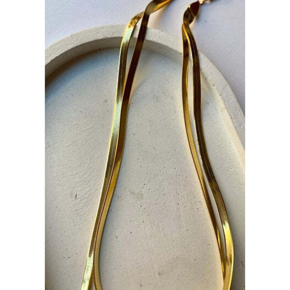ANUSHKA JAIN JEWELLERY 925 Stacked Snake Necklace In Sterling Silver With Gold Vermeil
