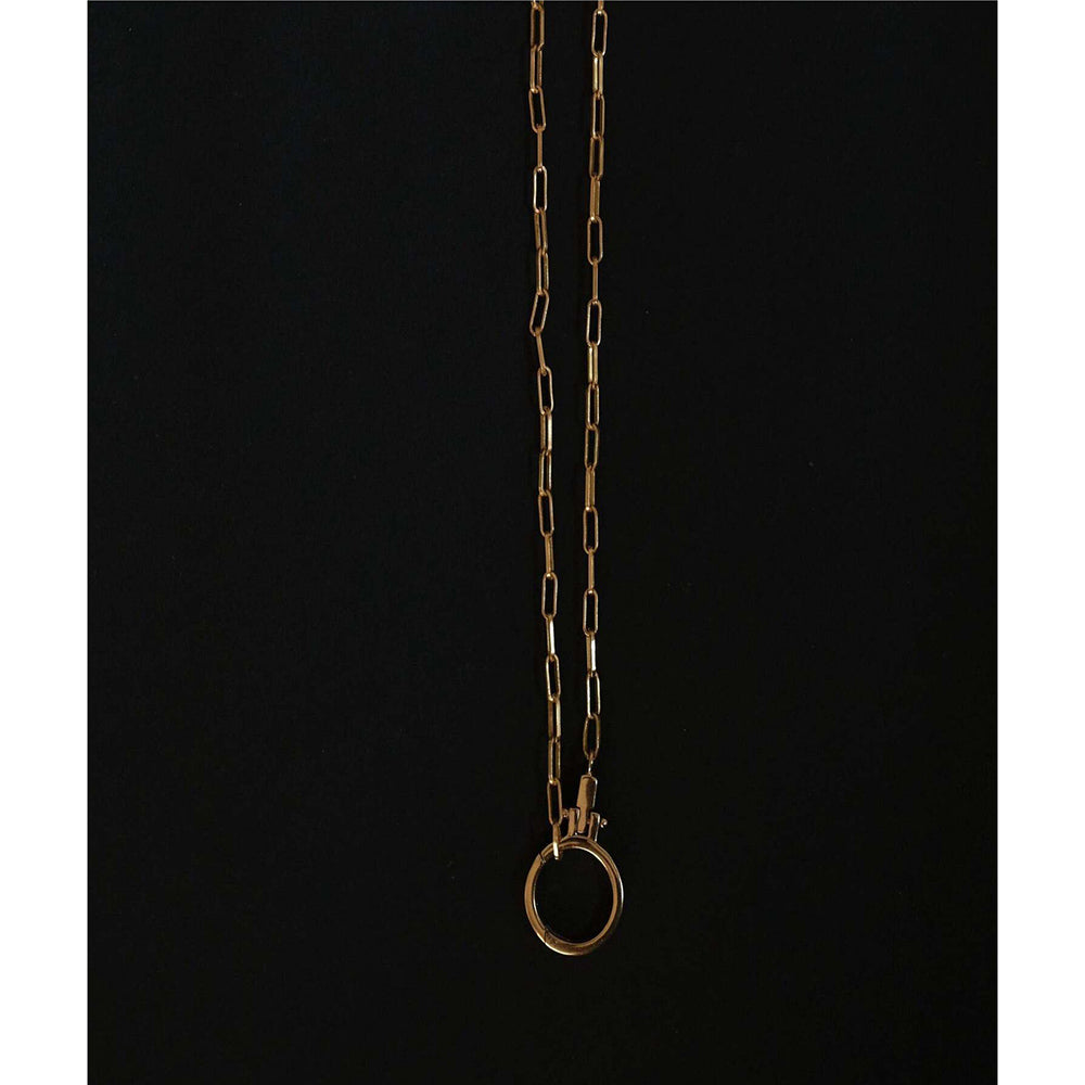 ANUSHKA JAIN JEWELLERY 925 Open Lock Necklace In Sterling Silver With Gold Vermeil