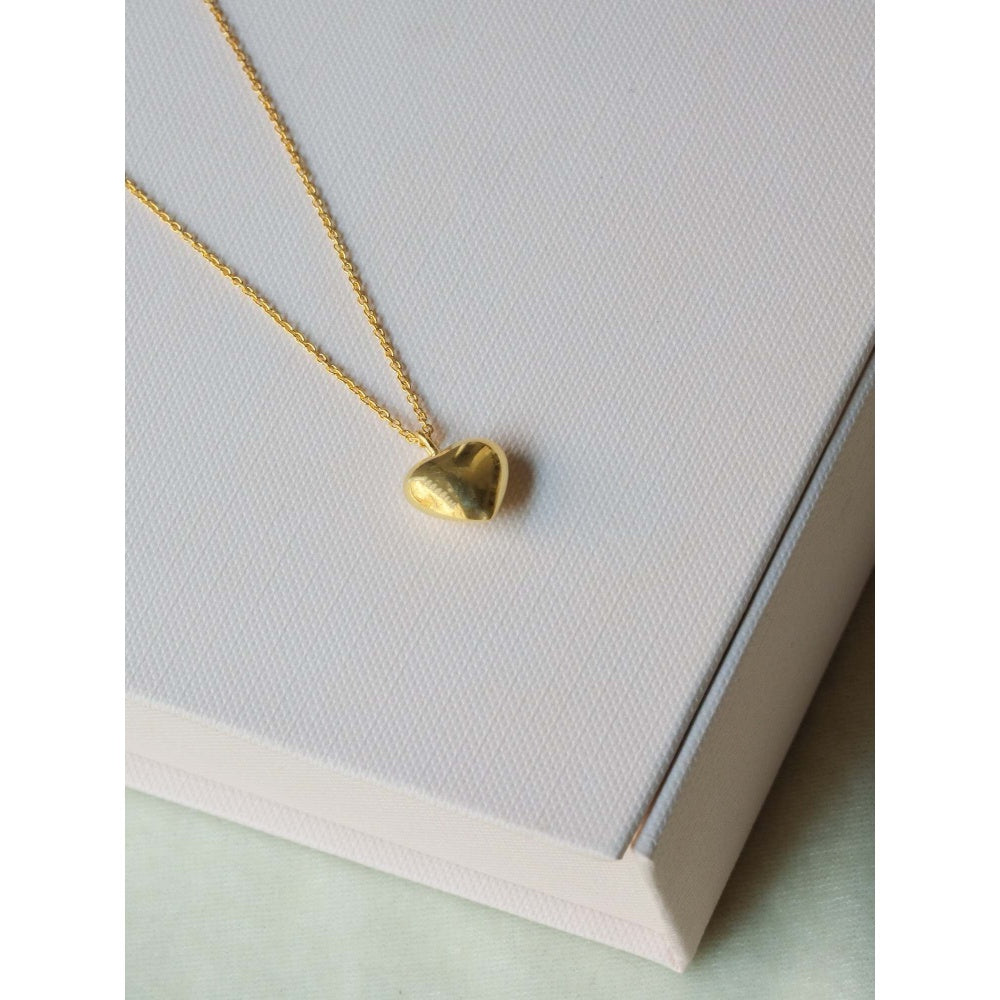 ANUSHKA JAIN JEWELLERY 925 Heart Necklace In Sterling Silver With Gold Vermeil