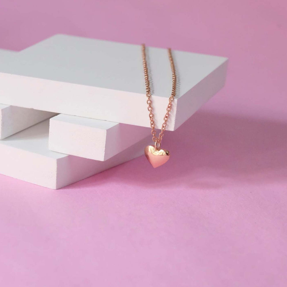 ANUSHKA JAIN JEWELLERY 925 Heart Necklace In Sterling Silver With Gold Vermeil