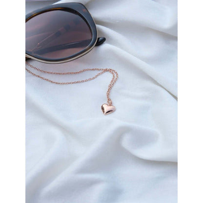 ANUSHKA JAIN JEWELLERY 925 Heart Necklace In Sterling Silver With Gold Vermeil