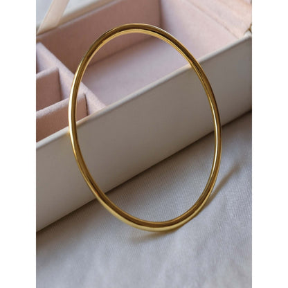 ANUSHKA JAIN JEWELLERY 925 Unisex Kada In Sterling Silver With Gold Vermeil