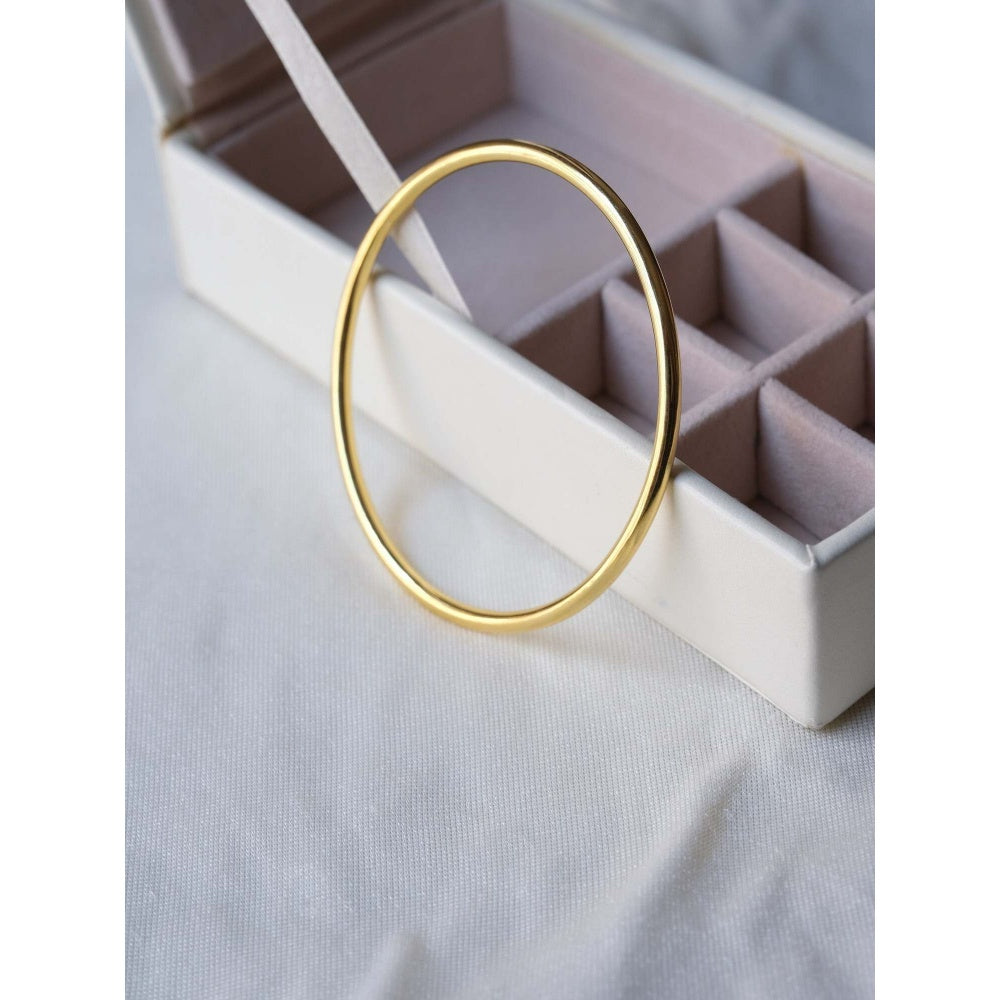 ANUSHKA JAIN JEWELLERY 925 Unisex Kada In Sterling Silver With Gold Vermeil