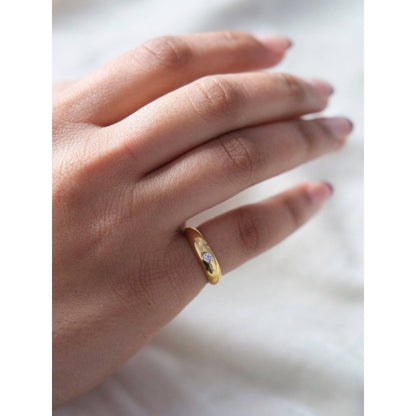 ANUSHKA JAIN JEWELLERY 925 Shine Mound Ring Gold