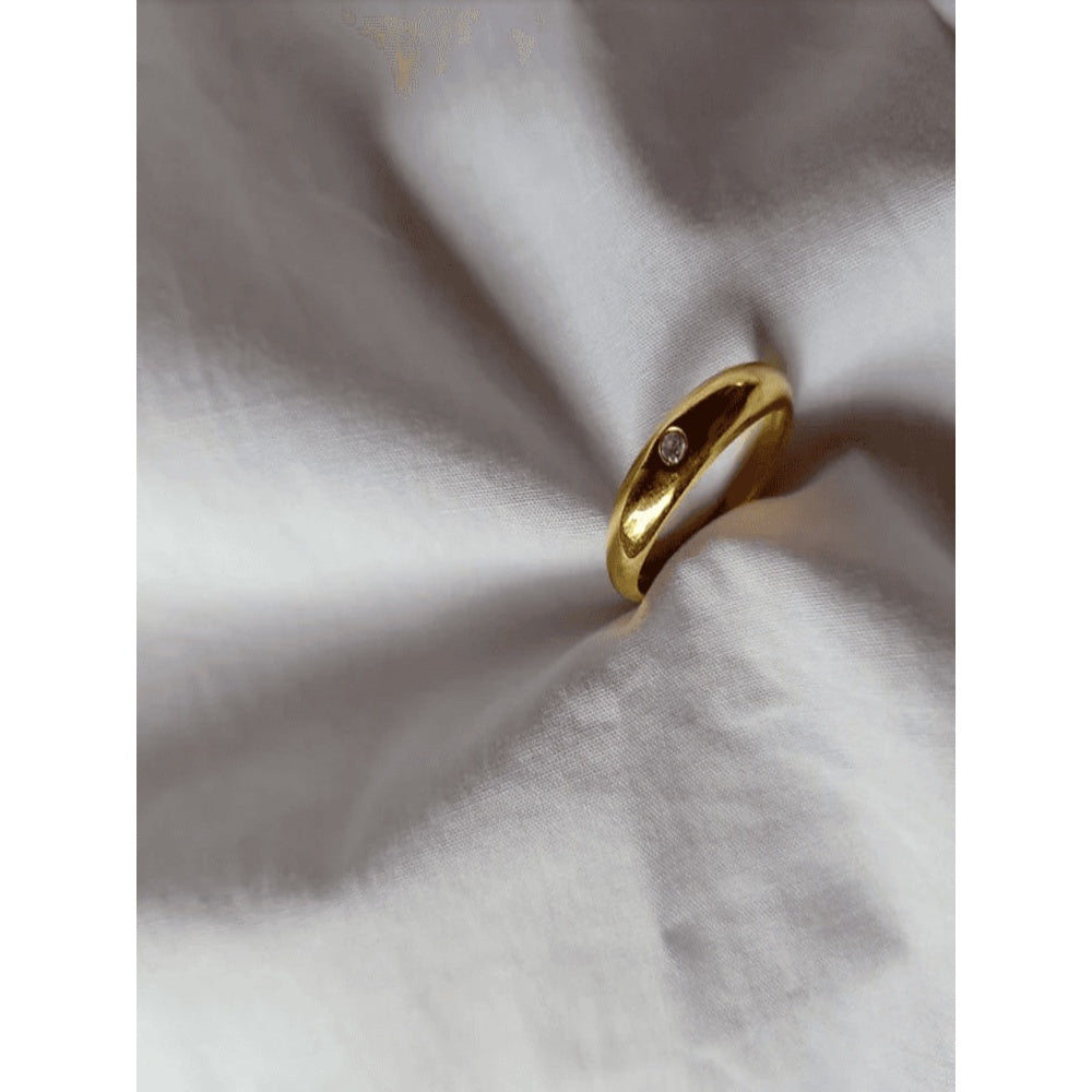 ANUSHKA JAIN JEWELLERY 925 Shine Mound Ring Gold