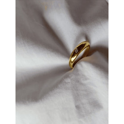 ANUSHKA JAIN JEWELLERY 925 Shine Mound Ring Gold