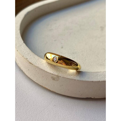 ANUSHKA JAIN JEWELLERY 925 Shine Mound Ring Gold