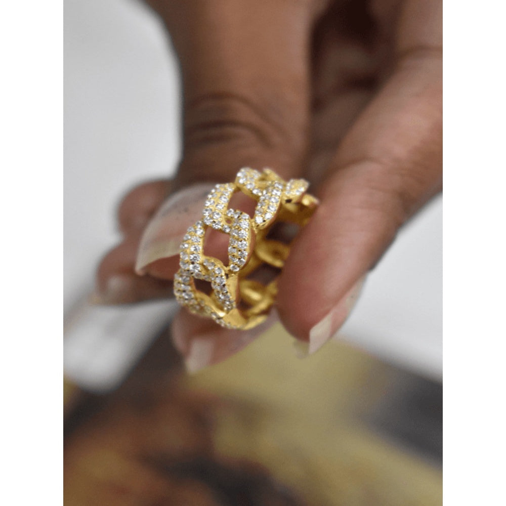 ANUSHKA JAIN JEWELLERY 925 Boss Ring White