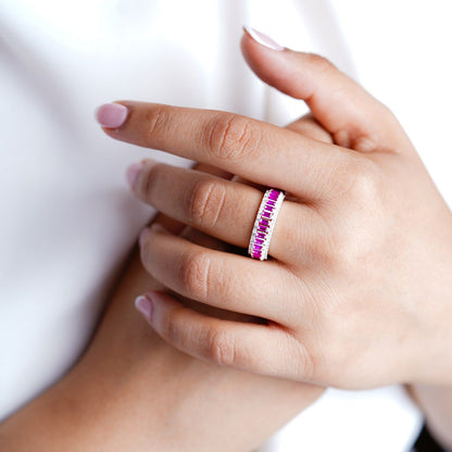 ANUSHKA JAIN JEWELLERY Pink 925 Radiance Eternity Ring