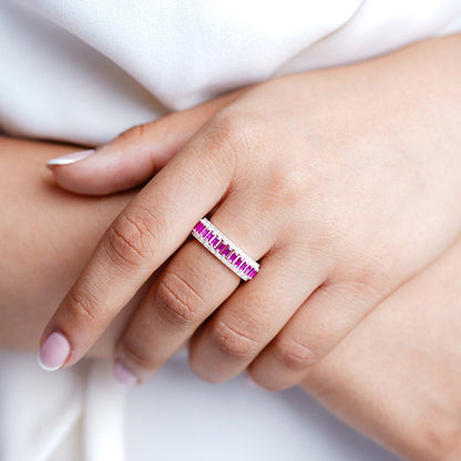 ANUSHKA JAIN JEWELLERY Pink 925 Radiance Eternity Ring