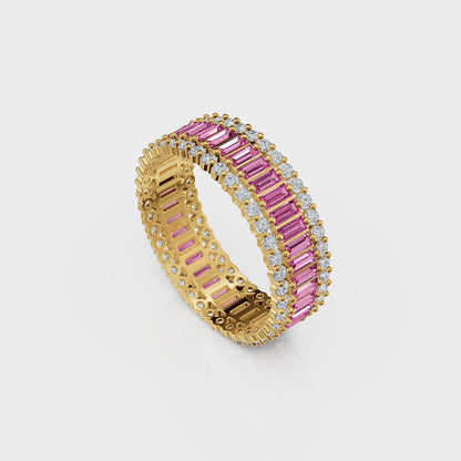 ANUSHKA JAIN JEWELLERY Pink 925 Radiance Eternity Ring
