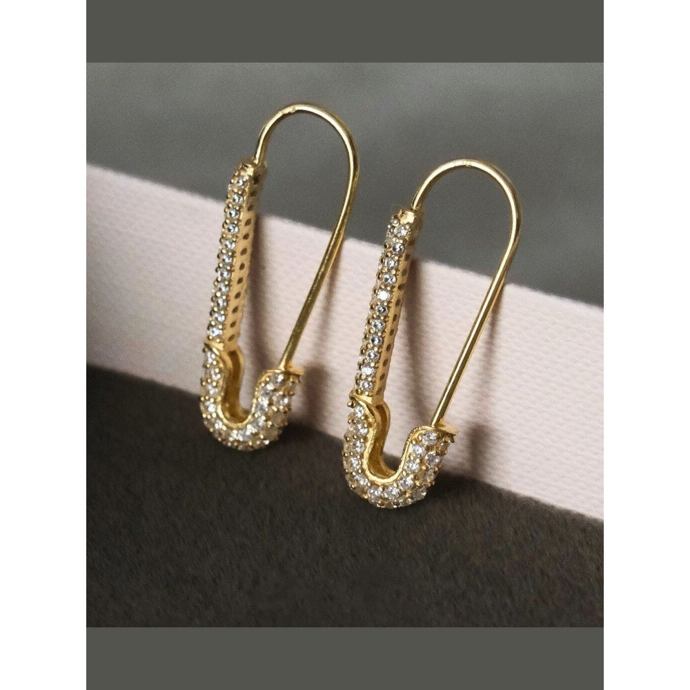 ANUSHKA JAIN JEWELLERY Glam Safety Pin Earrings