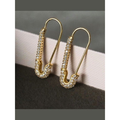ANUSHKA JAIN JEWELLERY Glam Safety Pin Earrings