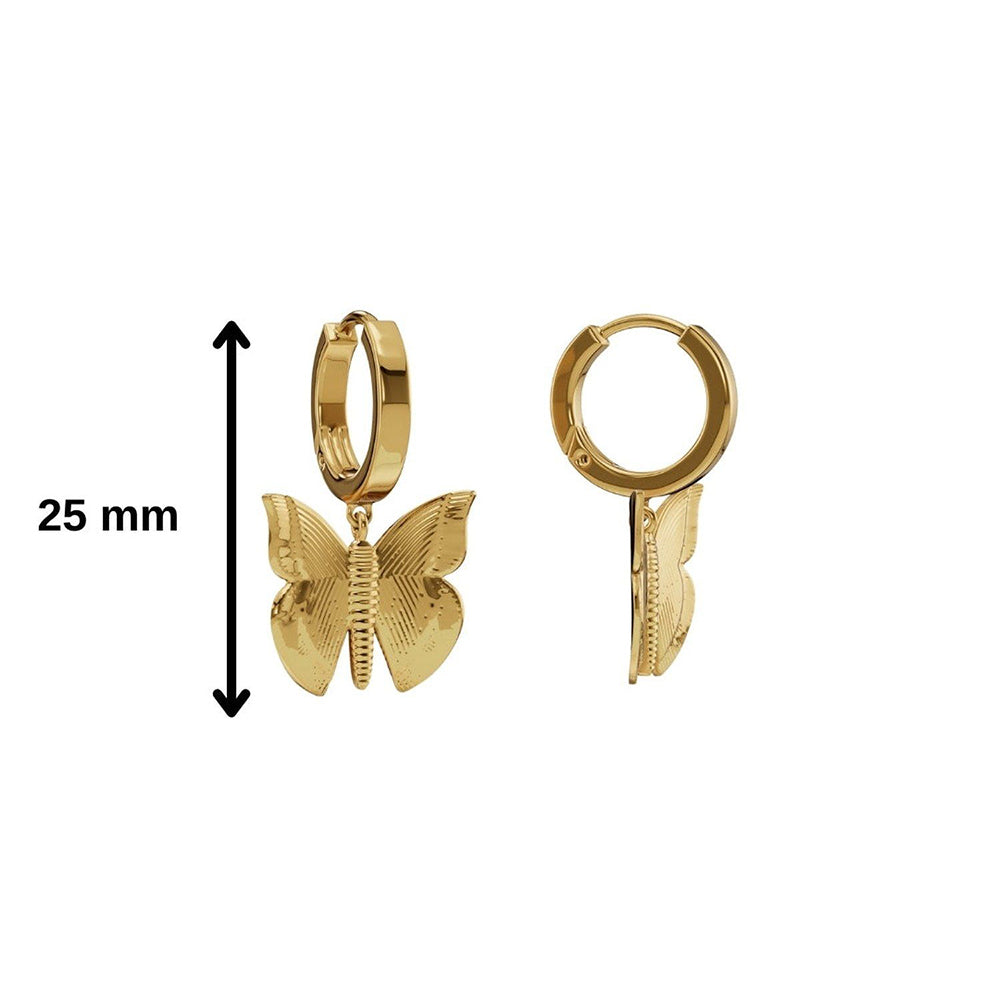 ANUSHKA JAIN JEWELLERY Gold Butterfly Stud Earrings
