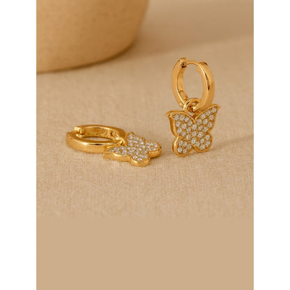 ANUSHKA JAIN JEWELLERY Studded Butterfly Stud Earrings
