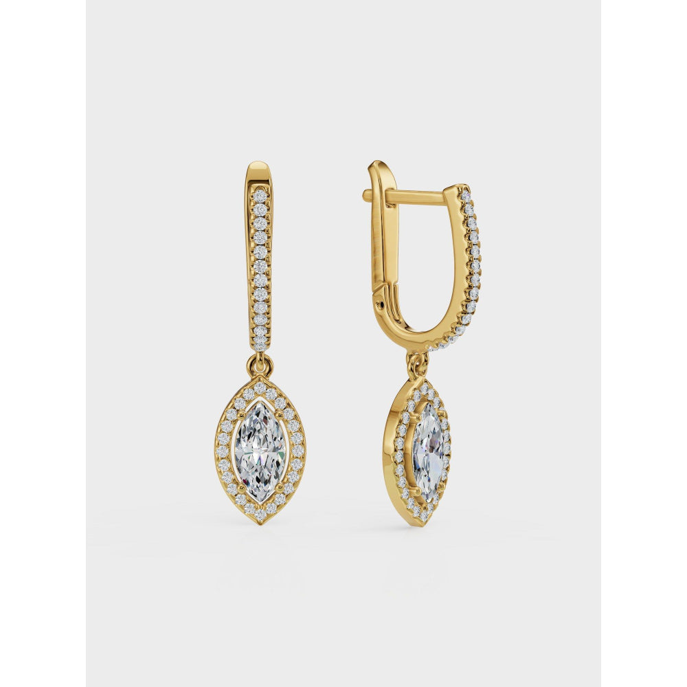 ANUSHKA JAIN JEWELLERY Marquise Diamond Earrings