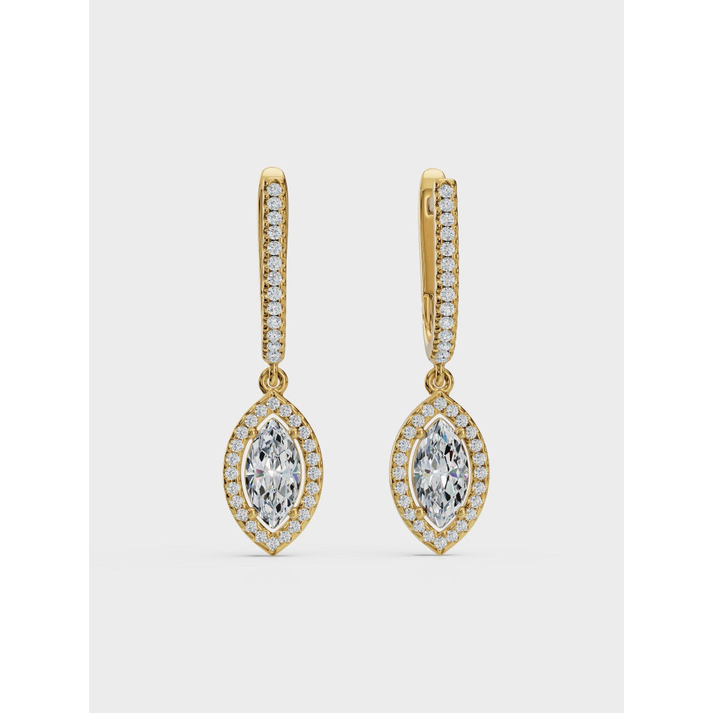 ANUSHKA JAIN JEWELLERY Marquise Diamond Earrings