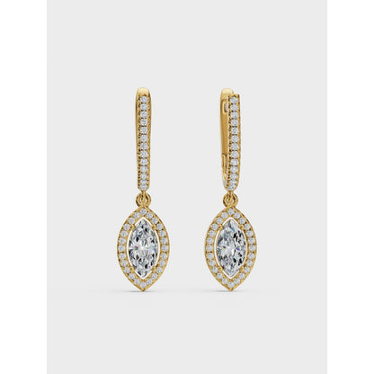 ANUSHKA JAIN JEWELLERY Marquise Diamond Earrings