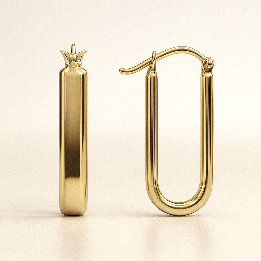 ANUSHKA JAIN JEWELLERY Long Bar Hoops