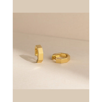 ANUSHKA JAIN JEWELLERY Octagon Hoops