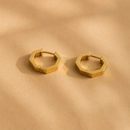 ANUSHKA JAIN JEWELLERY Octagon Hoops