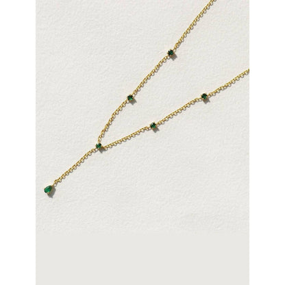ANUSHKA JAIN JEWELLERY Emerald Lariat Necklace